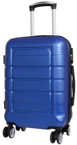 Warenhandel König Hartschalen Koffer Trolley Itzum Handgepäck - Farbe Blau - Gr. M von Warenhandel König