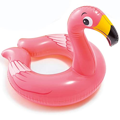 Warenhandel König Wasser Schwimmring Schwimmreifen Schwimmhilfe Spielzeug zum Baden Plantschen SpielenTier Kopf Verschiedene Motive (Flamingo) von Warenhandel König