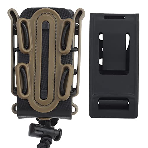 WarmHeartting Einzelne Magazintasche Taktisch 9 mm hoch Soft Shell Scorpion Magazine Carrier Holder, MOLLE Mag Pouch Holster mit Gürtelclip Magazinbeutel Magazinhalter von WarmHeartting