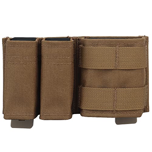 WarmHeartting MOLLE Magazinbeutel Triple Magazintasche Tasche Holster Aufbewahrung Nylon 5,56mm 9mm Magazinhalter taktisch Zubehör von WarmHeartting