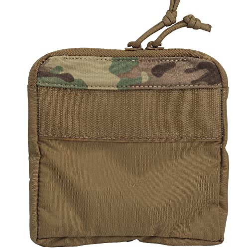 WarmHeartting Tactical Storage Pouch Kangaroo Insert Half Pocket Innentasche Mit Klettverschluss, Kompatibel Mit Dope Front Flap Airsoft Zubehör, Cp, L von WarmHeartting