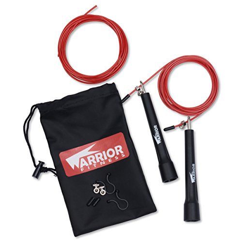 Springseil, hohe Geschwindigkeit, verstellbar, Premium-Qualität, ideal für Boxen, MMA, Fitnesstraining, WOD und Cardio-Workouts – von Warrior Fitness von Warrior Fitness