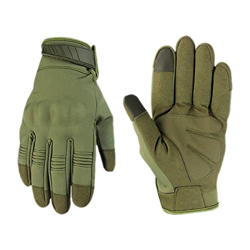 Washranp Jagdhandschuhe Wasserdicht Winter Warm Camouflage Touchscreen Handschuhe Outdoor Vollfinger Handschuhe für Männer Fit für Radfahren Motorrad Grün M von Washranp
