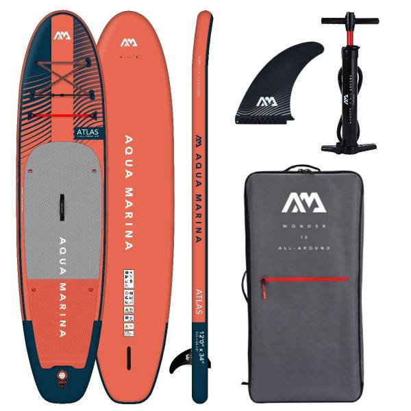 AQUA MARINA ATLAS 12.0 iSUP Board Set aufblasbar Stand Up Paddle Surfboard SUP von WassersportEuropa