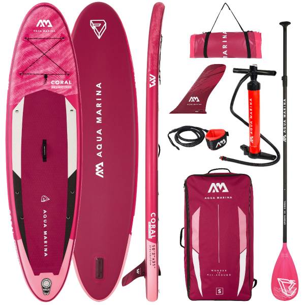 AQUA MARINA CORAL 10'2" SET Stand Up Paddle Surf Board ISUP 310*78cm 2022 von WassersportEuropa