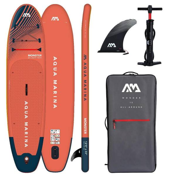 AQUA MARINA MONSTER 12'0" iSUP Board Set aufblasbar Stand Up Paddle 366x84cm von WassersportEuropa