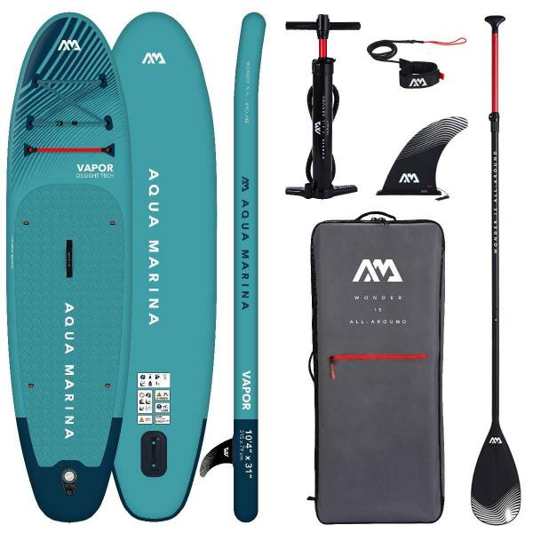 AQUA MARINA VAPOR 10.4 iSUP Board Set aufblasbar Stand Up Paddle Surfboard SUP von WassersportEuropa