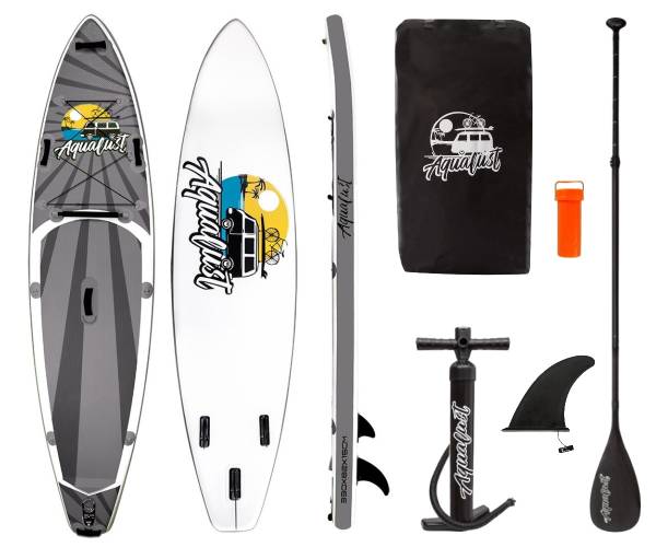 AQUALUST 10'6" SUP Board Stand Up Paddle Surf-Board Kajak Paddel 320x81cm 