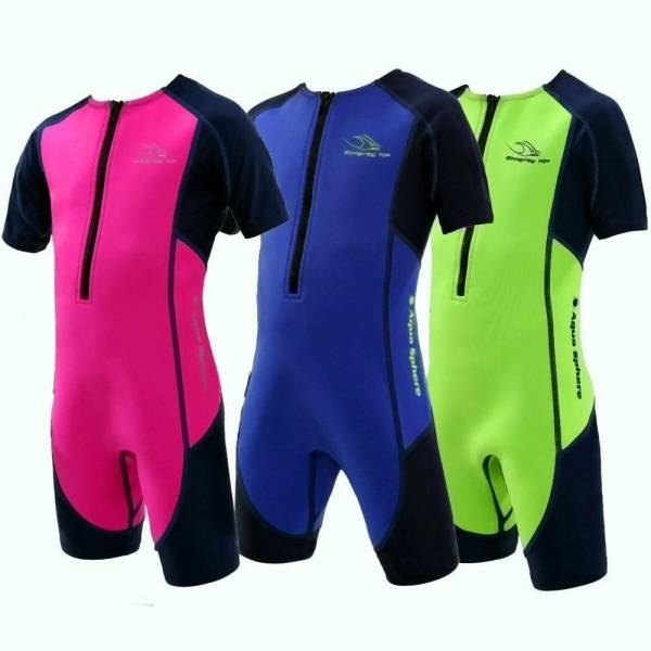Aqua Sphere STINGRAY HP2 Kinder UV Shortie Badeanzug Neopren Shorty Wetsuit von WassersportEuropa