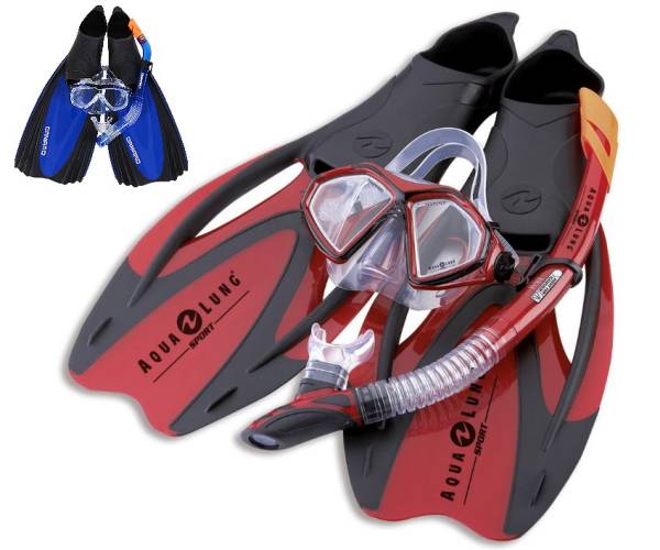 Aqualung Camaro Tauchset Proflex X rot Gr. 38-46 Maske, Flossen,Schnorchel von WassersportEuropa