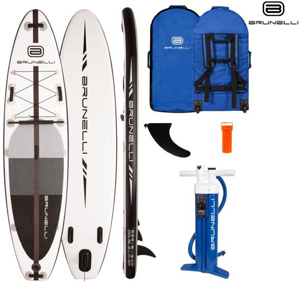 BRUNELLI 10.8 Premium SUP Board Stand Up Paddle Surf-Board Double Layer black... von WassersportEuropa