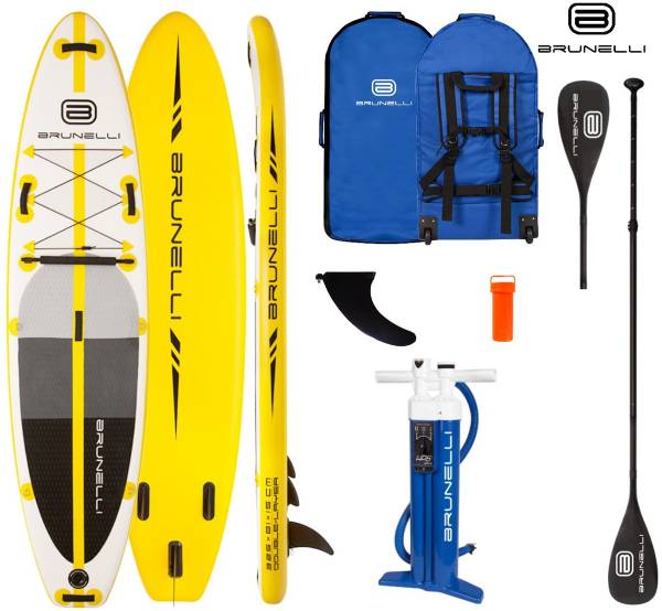 BRUNELLI 10.8 Premium SUP Board Stand Up Paddle Surf-Board mit Paddel ISUP ye... von WassersportEuropa
