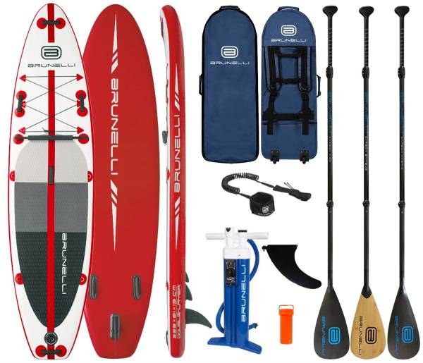 BRUNELLI 10.8 Premium SUP Surf-Board Stand Up Paddle ISUP Carbon-Paddel 325cm von WassersportEuropa