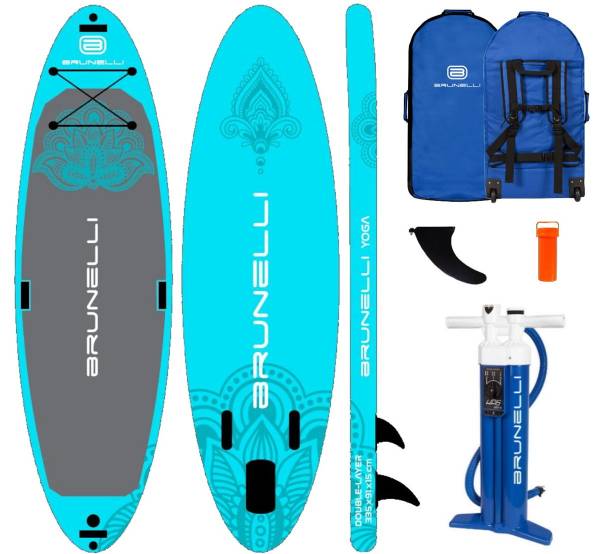 BRUNELLI YOGA Fitness 11.0 Premium SUP Board Stand Up Paddle iSUP 335x91cm von WassersportEuropa