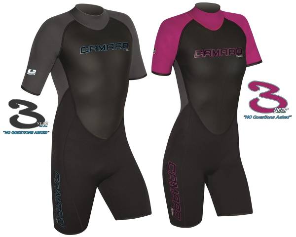CAMARO Flex Skin Neopren Shorty Neoprenanzug Surfanzug Schwimmanzug super Deh... von WassersportEuropa