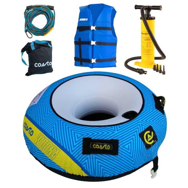 COASTO WOONA 1 Personen Towable Package Reifen inkl Universal Weste Rope & Pumpe von WassersportEuropa