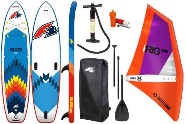 F2 GLIDE Windsurf 10,8" iSUP Board Stand Up Paddle Surfboard iRIG M Segel SET von WassersportEuropa