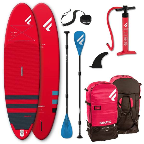 Fanatic Fly Air Pure inflatable SUP 10.8 Stand up Paddle Board mit Pure Padde... von WassersportEuropa