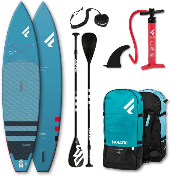 Fanatic Ray Air Touring inflatable SUP 11.6 Stand up Paddle Board mit Pure Pa... von WassersportEuropa