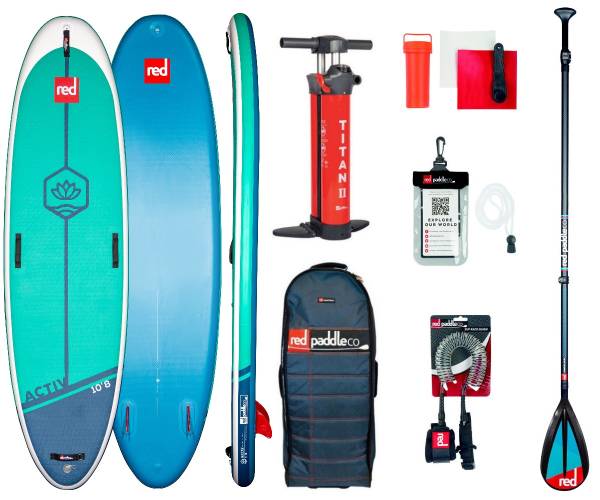 Red Paddle Co 10.8' ACTIV YOGA Set Stand Up Paddle Sup Board Carbon Paddel 32... von WassersportEuropa