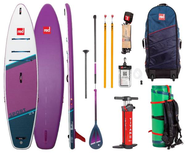 Red Paddle Co 11.3' SPORT SE Set Stand Up Paddle SUP Hybrid Tough Paddel von WassersportEuropa