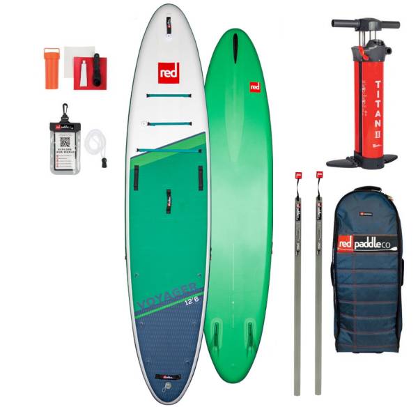 Red Paddle Co 12.6' VOYAGER Touring Stand Up Paddle Sup Board mit V-HULL 380x... von WassersportEuropa