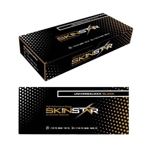 SKINSTAR Universal Wachs BLACK EDITION Nordic Alpin Skiwax All IN ONE Wax 250g von WassersportEuropa