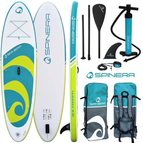SPINERA SUP CLASSIC 9.10 PACK 2 iSUP aufblasbar Surfboard, Stand Up Paddle 300cm von WassersportEuropa