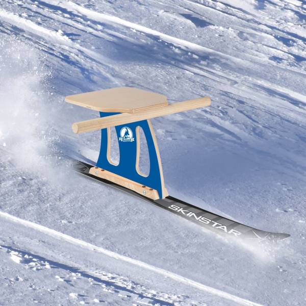 SkiBock RACE Skirodel Komplett-Set Schlitten Ski Schnee Rodel blau von WassersportEuropa