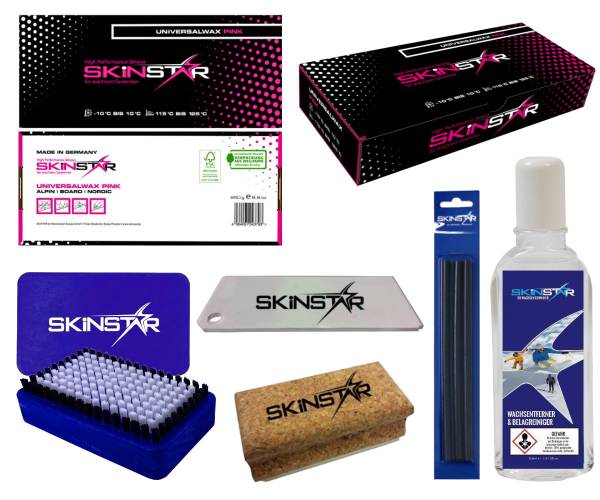 SkinStar Skiwachs-Starter Set 6-teilig Universal Wax - Alpin + Nordic + Board von WassersportEuropa