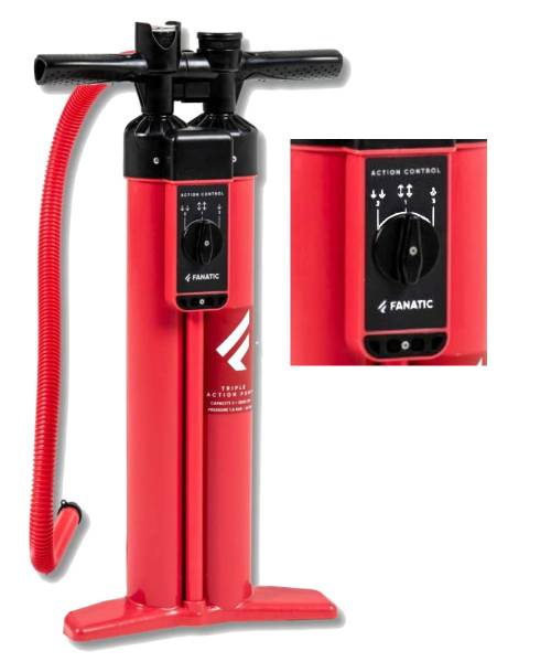Stand Up Paddling FANATIC HP6 TRIPLE ACTION Pumpe 2021 red Stand Up Paddling von WassersportEuropa