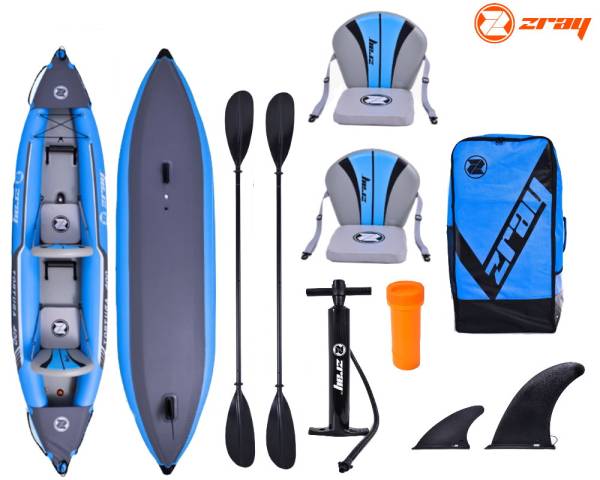 ZRAY TORTUGA Kajak Inflatable aufblasbar Kanu Tourenkajak Kayak 386 x 86cm von WassersportEuropa