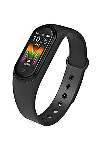 M5 Smart Band Fitness Tracker, Armband, Wasserdicht Uhr Blutdruckmessgerät, Pulsmesser, Schrittzähler Sportarmband Gesundheit Fitness Armband (Schwarz) von Watch