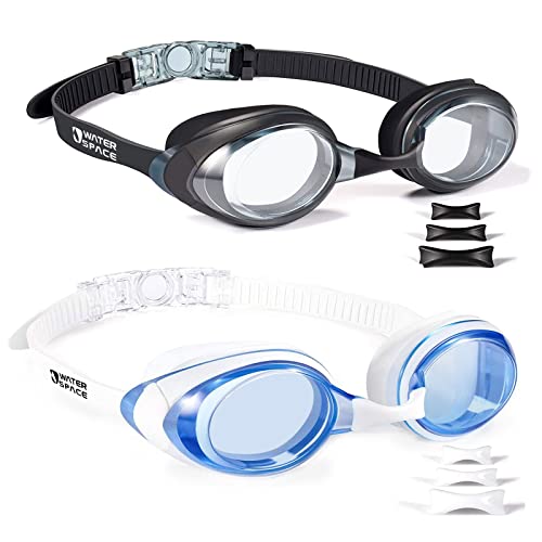 Water Space Schwimmbrille für Erwachsene, 2 Packs Schwimmbrillen für Herren und Damen Herren Damen von Water Space