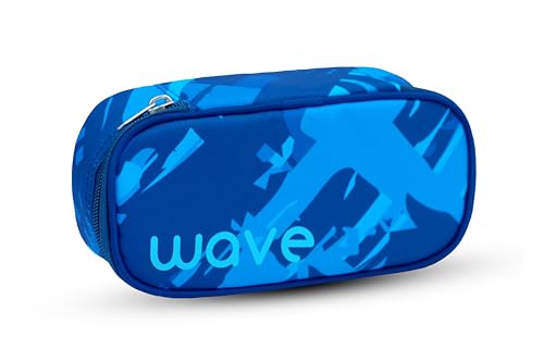 Wave "Infinity Schlamperbox, Federmäppchen, Schlampermäppchen, Faulenzer Box, Federmappe, Stifte Etui/Neon Grün, Blau/Jungen, Unisex (335-79 Deep Ocean) von Wave