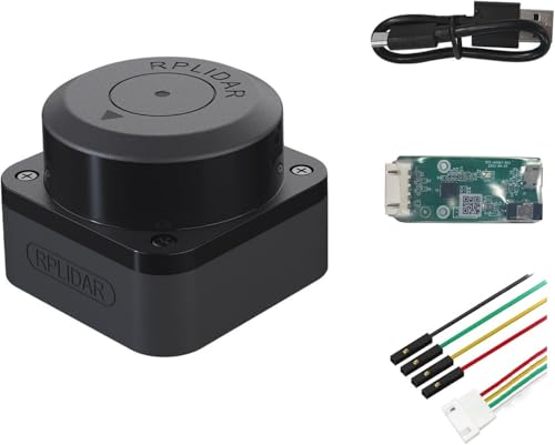 WayPonDEV RPLIDAR C1M1 360 Grad 2D Lidar Sensor, 12 Meter Scanning Radius Ranging Module Kit, SLAM ROS Roboter LIDAR Sensor Scanner für Hindernisvermeidung und Navigation von Robotern von WayPonDEV