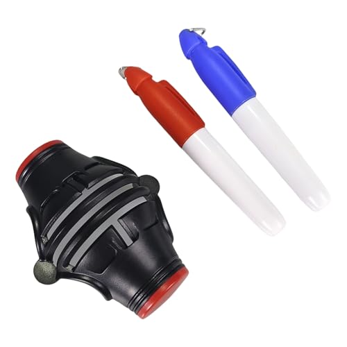 Wdbild 3 Line Golfballs Marker Mit 2 Farbstiften 360 Grad Line Zeichnung Alignment Tool Putt Positionierungsmarker Dauer Golfball Werkzeug von Wdbild