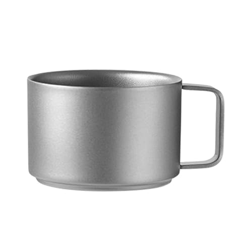 Wdbild Metall Camping Kaffeetasse Tragbare Wassertasse Freien Mit Fester Doppelschicht Isolierter Becher Für Outdoor Reisen Nach Hause von Wdbild