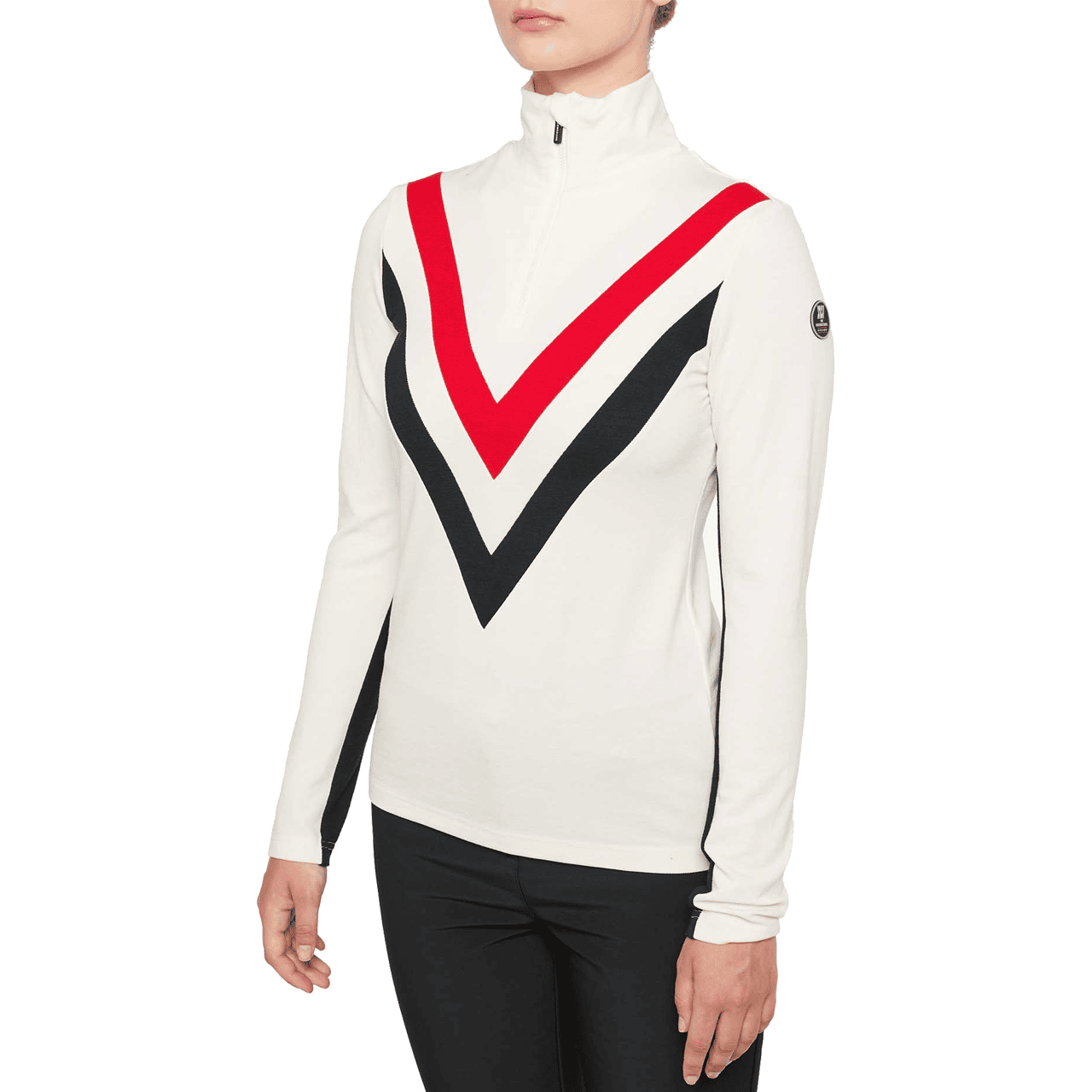 We Norwegians Damen Merino Skishirt VOSS CHEVRON white von We Norwegians