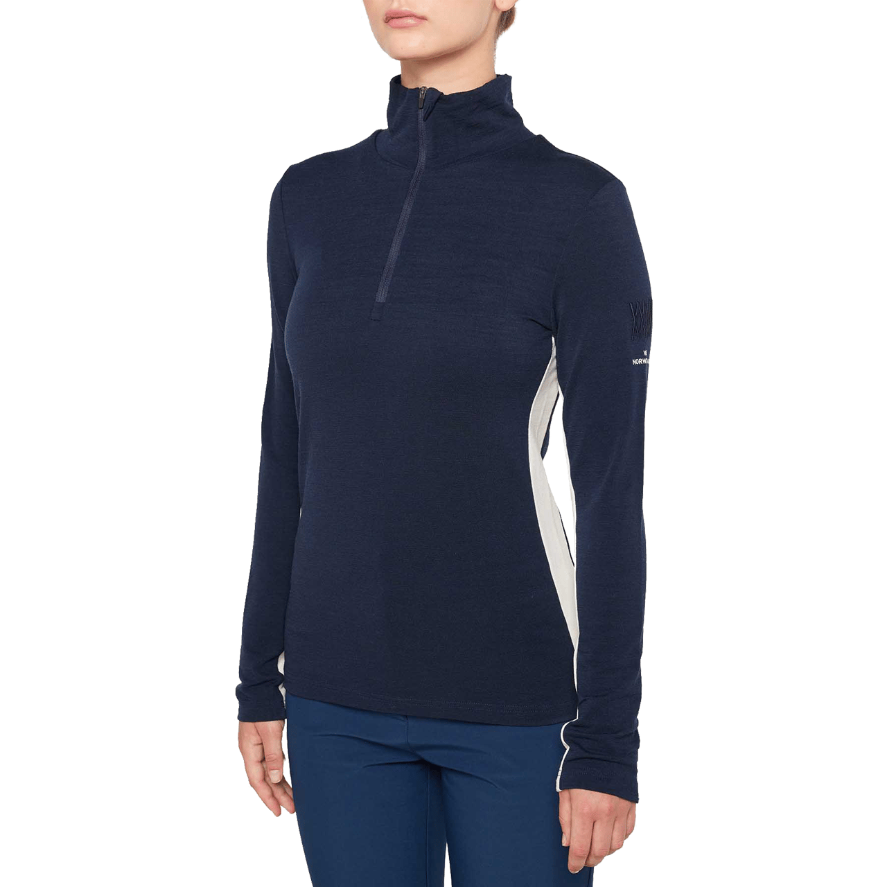 We Norwegians Damen Merino Skishirt VOSS navy blue von We Norwegians