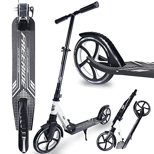 WeLLIFE Scooter Freeride RGX – 200 mm große Räder mit Federung vorne, Tretroller für Erwachsene und Kinder, zusammenklappbarer City-Scooter von WeLLIFE