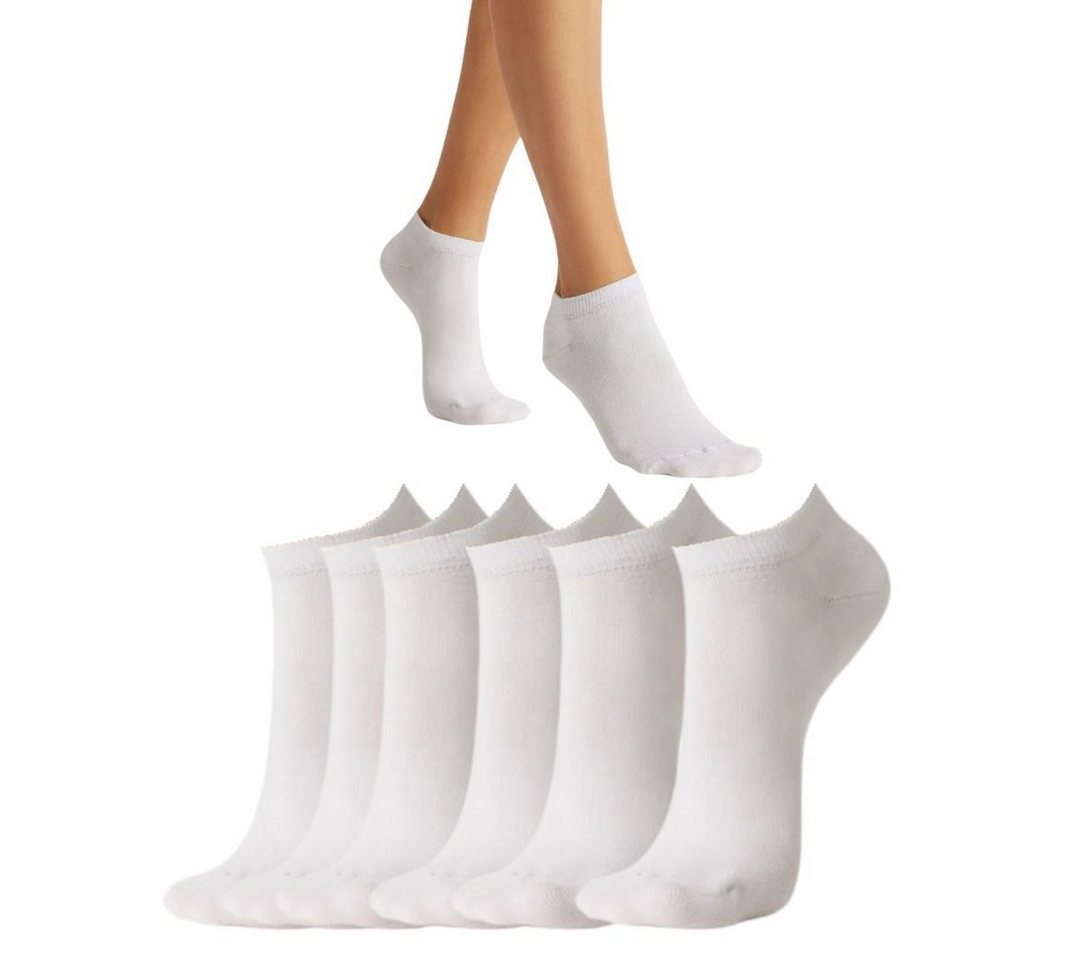 Wear So Kurzsocken 36-38 Damen & Herren Socken Kurz 38-43 für Sneaker Slipper Weiß Atmungsaktiv von Wear So