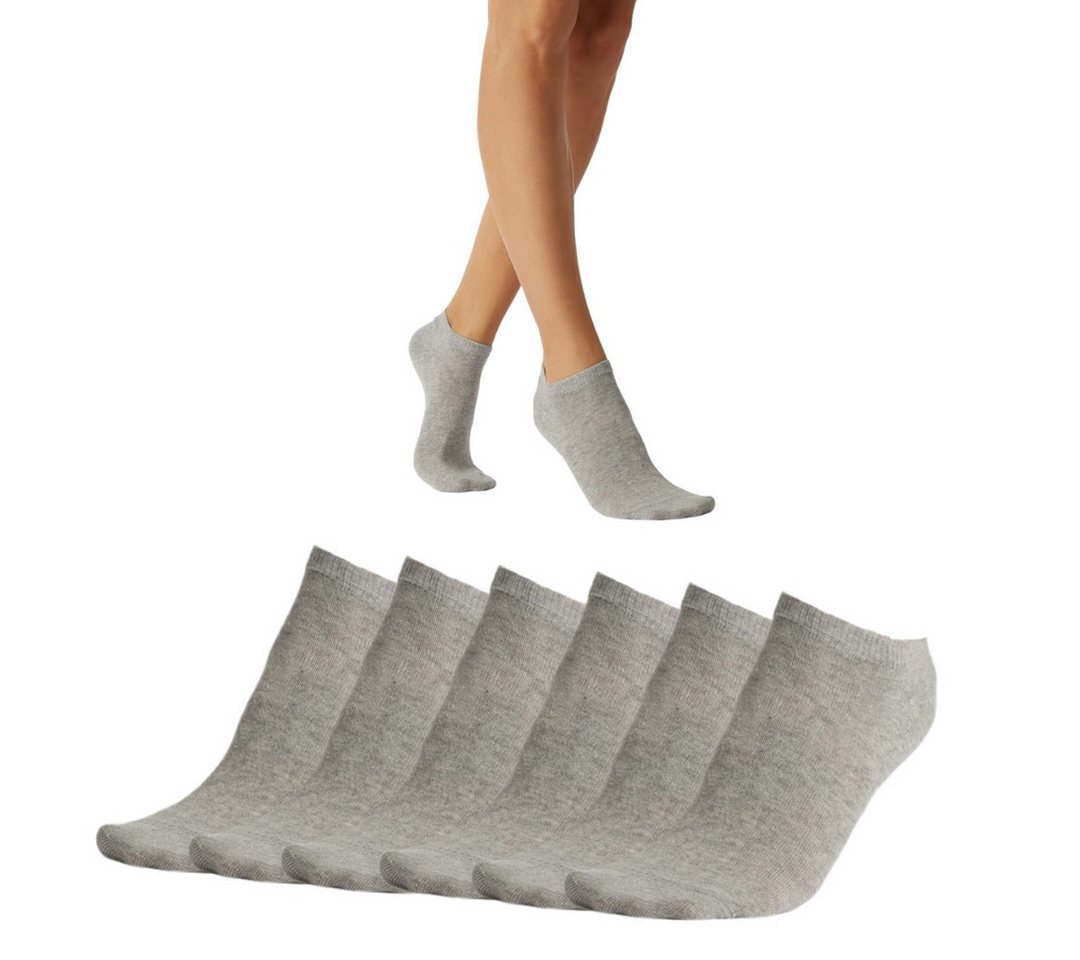 Wear So Kurzsocken 3er / 6er / 9er Set Damen & Herren Socken Kurz Grau für Sneaker Slipper Grau Atmungsaktiv von Wear So
