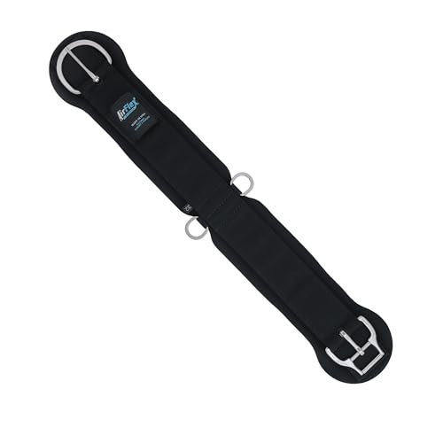 Weaver, Equine, Airflex, Anti-Rutsch-Sattelgurt aus Nylon-Gewebe mit Smart-Cinch-Schnalle, Western-Reitzubehör, schwarz von Weaver Leather