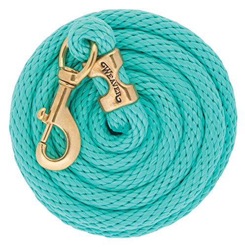 Weaver Führleine Poly Leder Seil mit massivem Messing 225, Snap, Coral/Französisch Blau/Mint/Lavendel, 5/20,3 cm X 10 ', mint von Weaver Leather