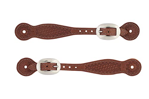 Weaver Leather Unisex-Erwachsene Basketweave, Trägerband, BR Korbgeflecht Sporenriemen aus Leder, dünn, Braun von Weaver Leather