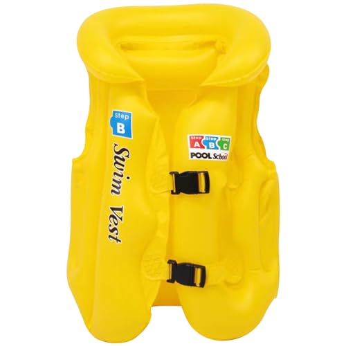 Kinderschwimmweste, aufblasbare Schwimmweste für Kinder, PVC -Kleinkind -Schwimmweste L, Sicherheit Kinderleben Jacken mit Doppelschnalle, Auftriebsbad -Aid -Badeanzug, aufblasbare Schwimmweste Float von Weduspaty