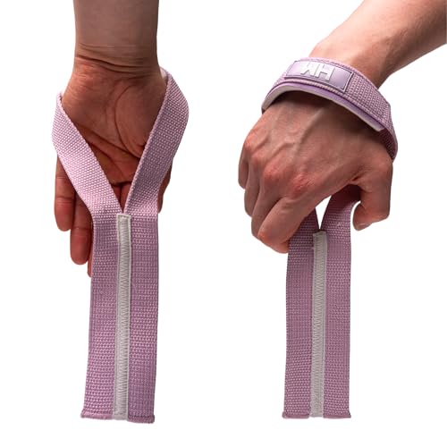 Weightlifting House Wrist Straps for Olympic Weight Lifting, Snatch, Pulls and Deadlifts. Neoprene Padding for Extra Comfort (Lilac) von Weightlifting House
