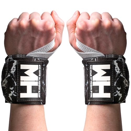 Weightlifting Wrist wrap (Black & White Marble) von Weightlifting House