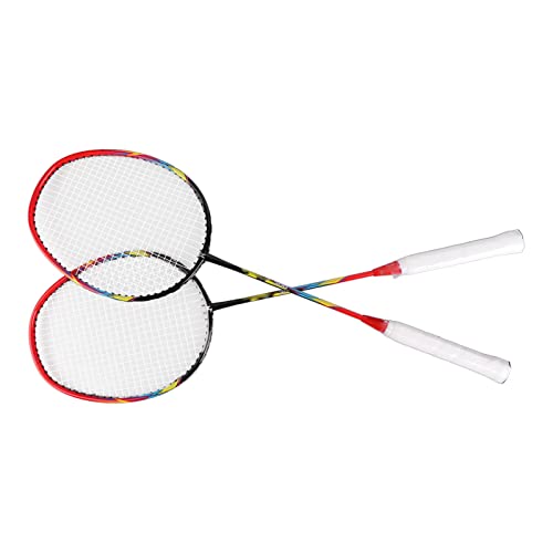 Badmintonschläger-Set, Stoßdämpfender, Leichter Badmintonschläger, Geringer Windwiderstand, Hohe Stabilität für Outdoor-Aktivitäten von Weikeya